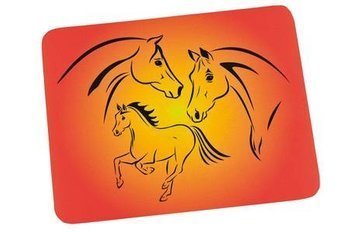 3-in-1-Mousepad aus Mikrofaser HR mit Pferden