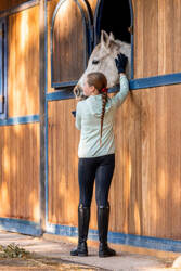 Horze Leighton Teens Vollbesatzreitleggings mit Silikongrip und warmem Futter