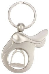 Chiphalter "Sattel" matt silber