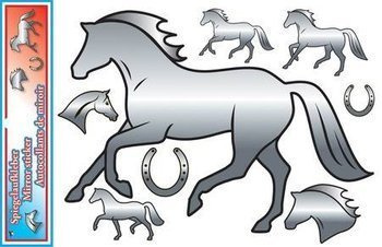 Spiegelaufkleber HR Galopp